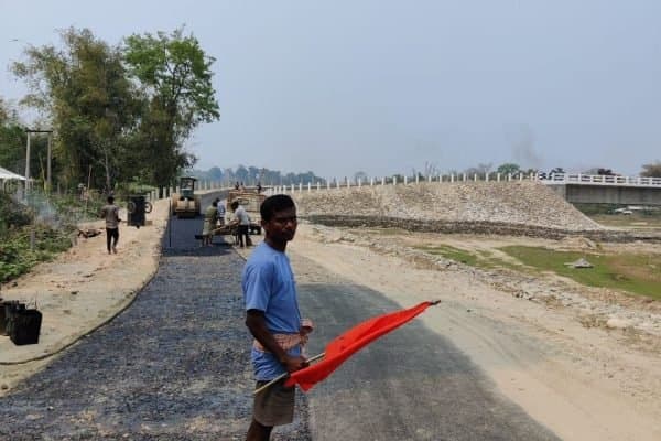 Road construction in progress